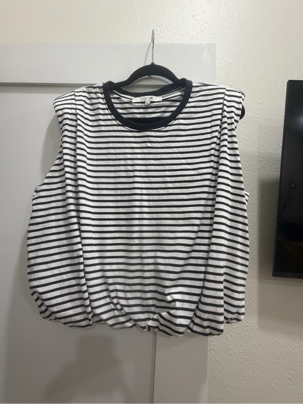 Joe's Jeans Black & White Striped Tank Top